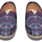 PURPLE PEACE AND MANDALA Tomu Canvas Shoes