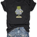 Pupiloves Embroidered Frog T-Shirt