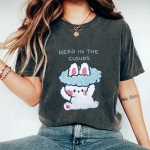 Pupiloves Head In The Clouds Rabbit Embroidered T-shirt